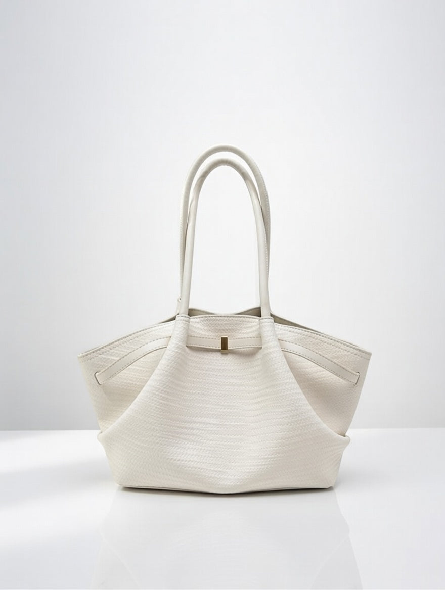 The Matte Weave Tote — Textured Vegan Leather Large Tote Bag 2