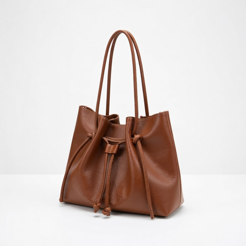 The Drawstring Tote with Pouch — PU Leather Drawstring Tote Bag & Matching Pouch Set 10