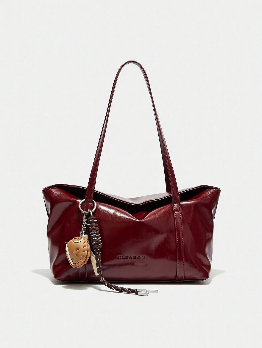 The Refined Shoulder Bag — Structured PU Leather Medium Shoulder Bag in Three Considered Colorways 3