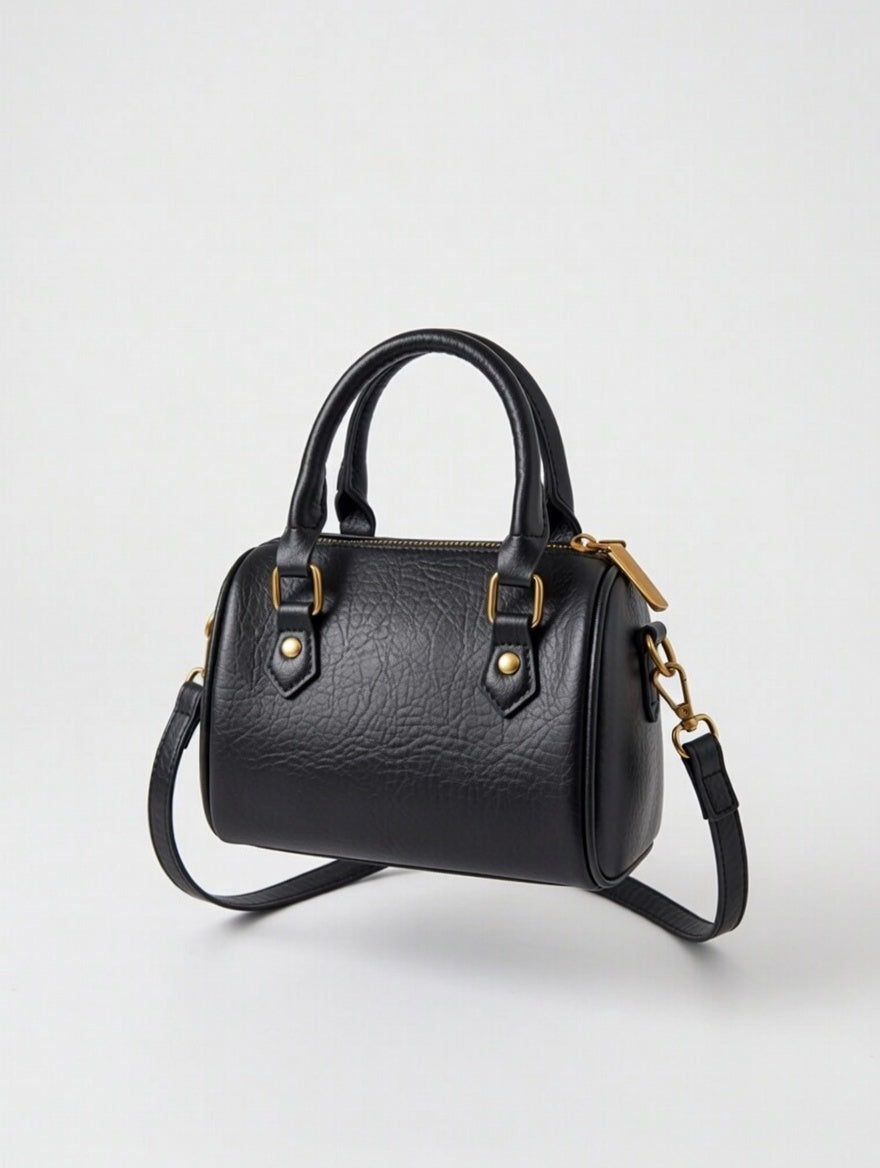The Vintage Barrel Crossbody — Heritage-Inspired PU Leather Mini Barrel Crossbody Bag