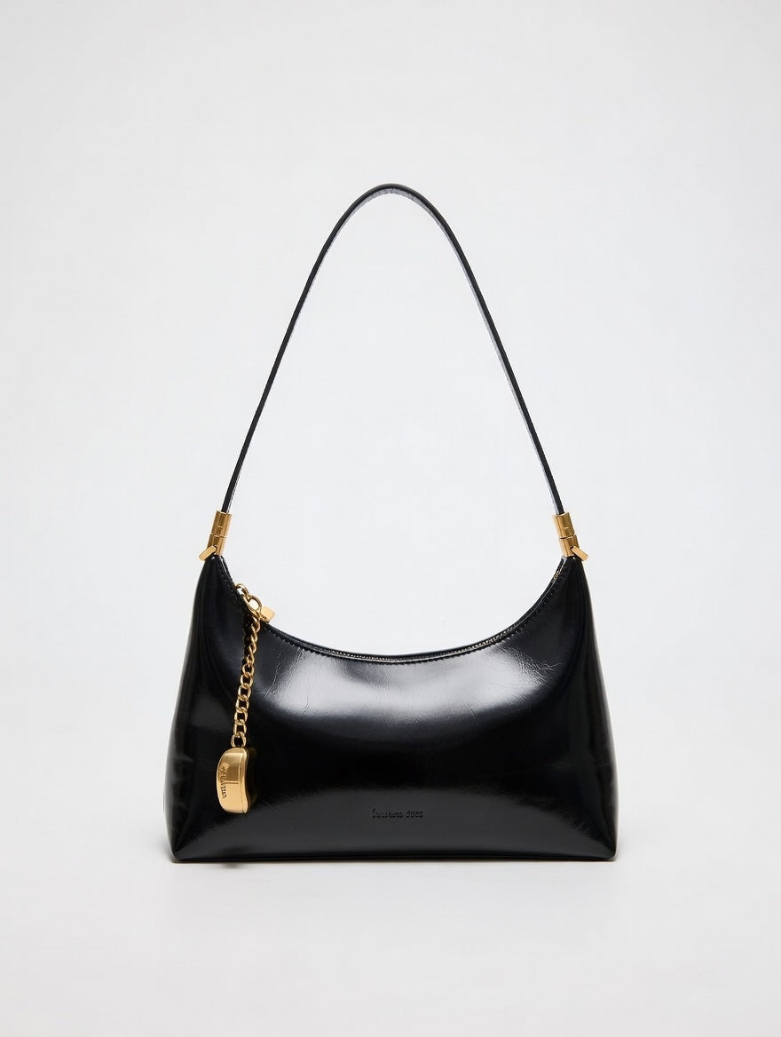 The Chain Charm Shoulder Bag — Chain-Detail PU Leather Small Shoulder Bag 2