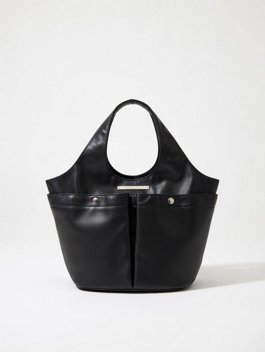 The Classic Tote Bag — Structured PU Leather Large Tote Bag 2