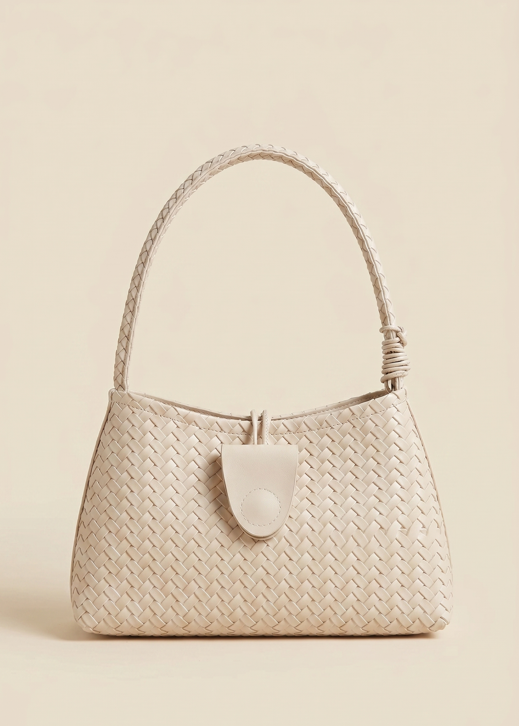 Feletin Luxe Woven Vegan Leather Shoulder Bag | Off-White, Red, Blue, Coffee & Black | One Size