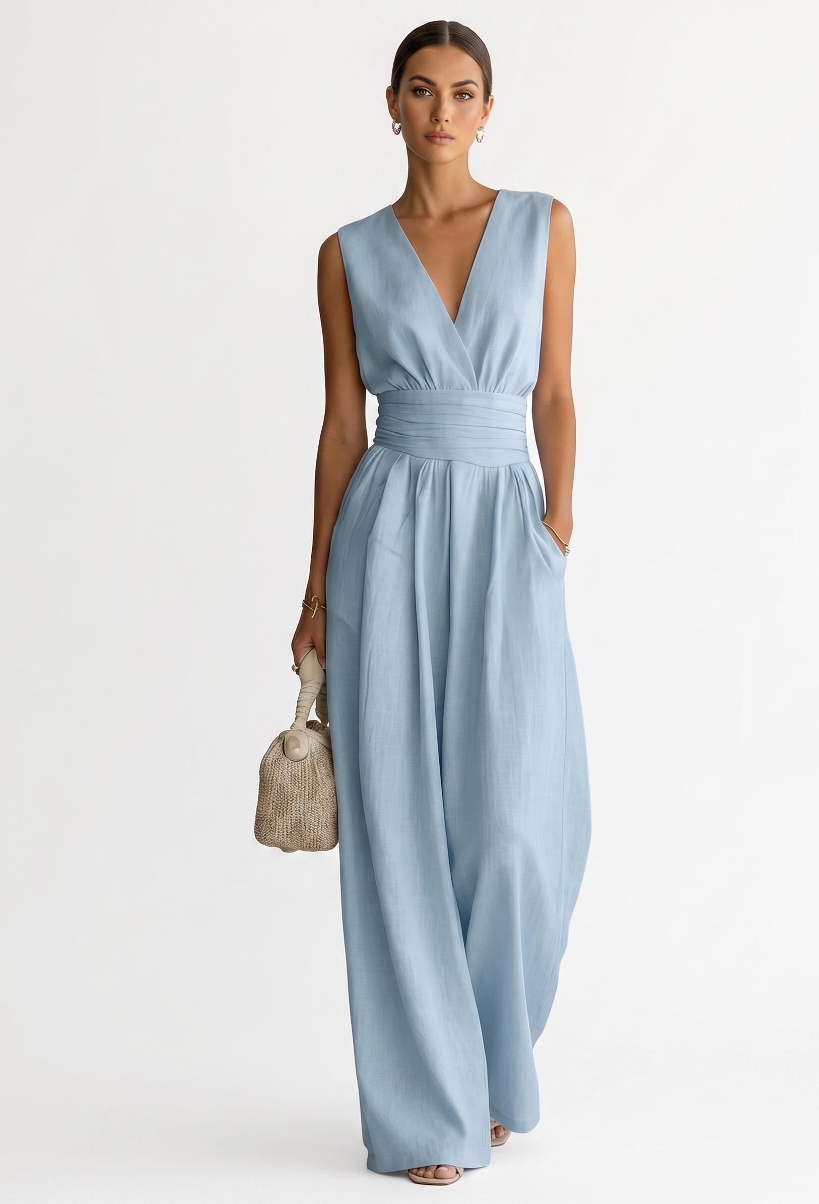 Fluid Wide-Leg Sleeveless Jumpsuit 1