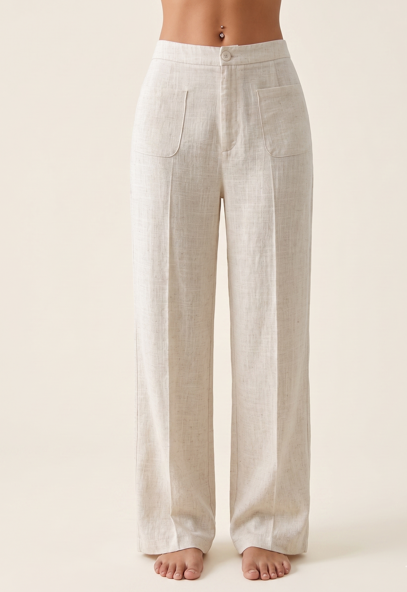 Feletin Linen Drift High-Rise Wide Leg Pants