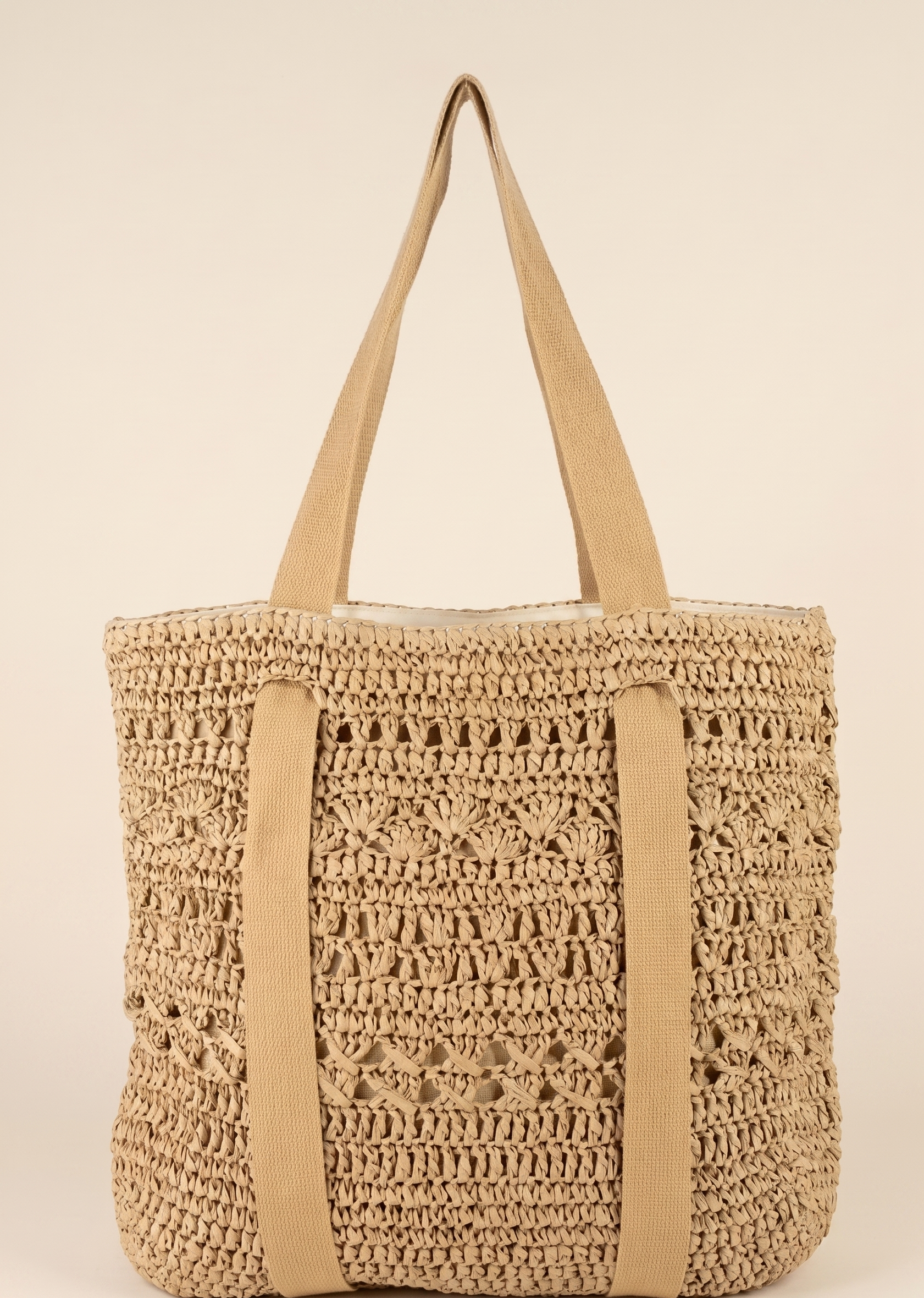 Feletin Luxe Artisan Braided Natural-Straw Large Tote Bag with Built-In Hat Holder | 2 Colourways | One Size