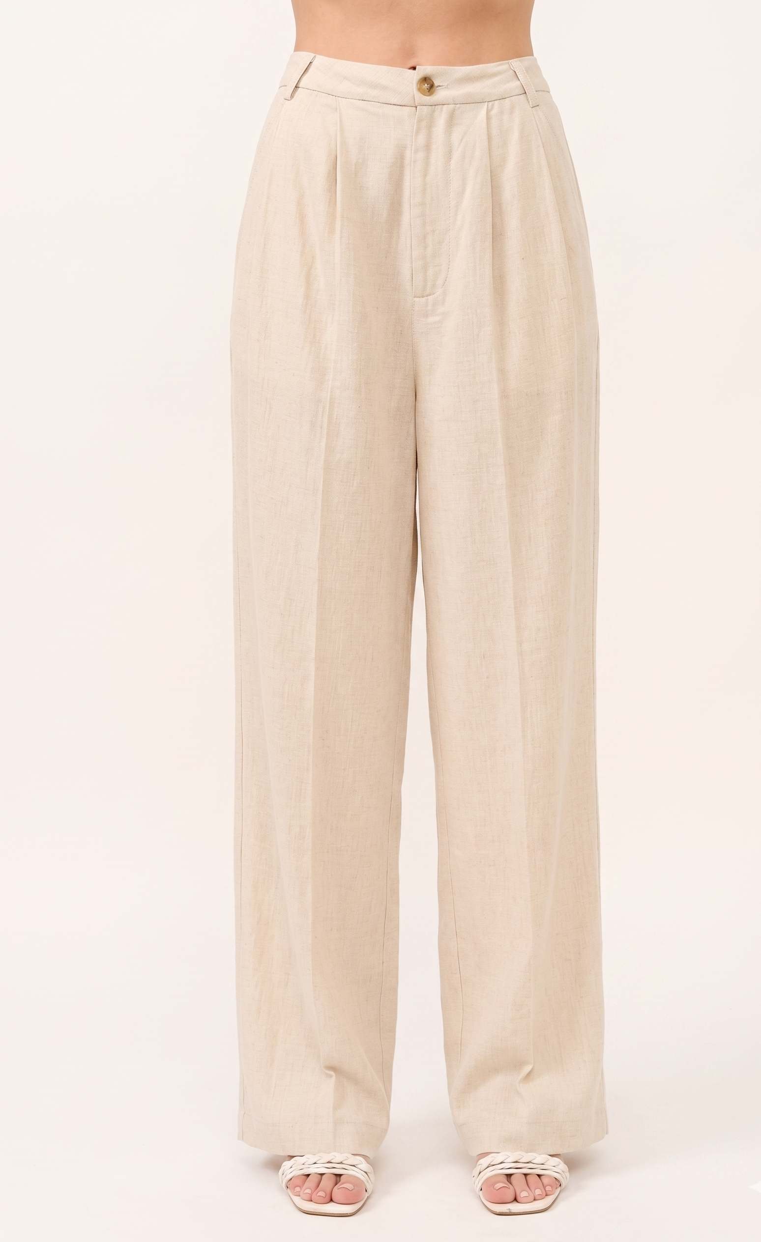 Feletin Linen Reverie High-Rise Wide Leg Pants