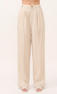 Feletin Linen Reverie High-Rise Wide Leg Pants