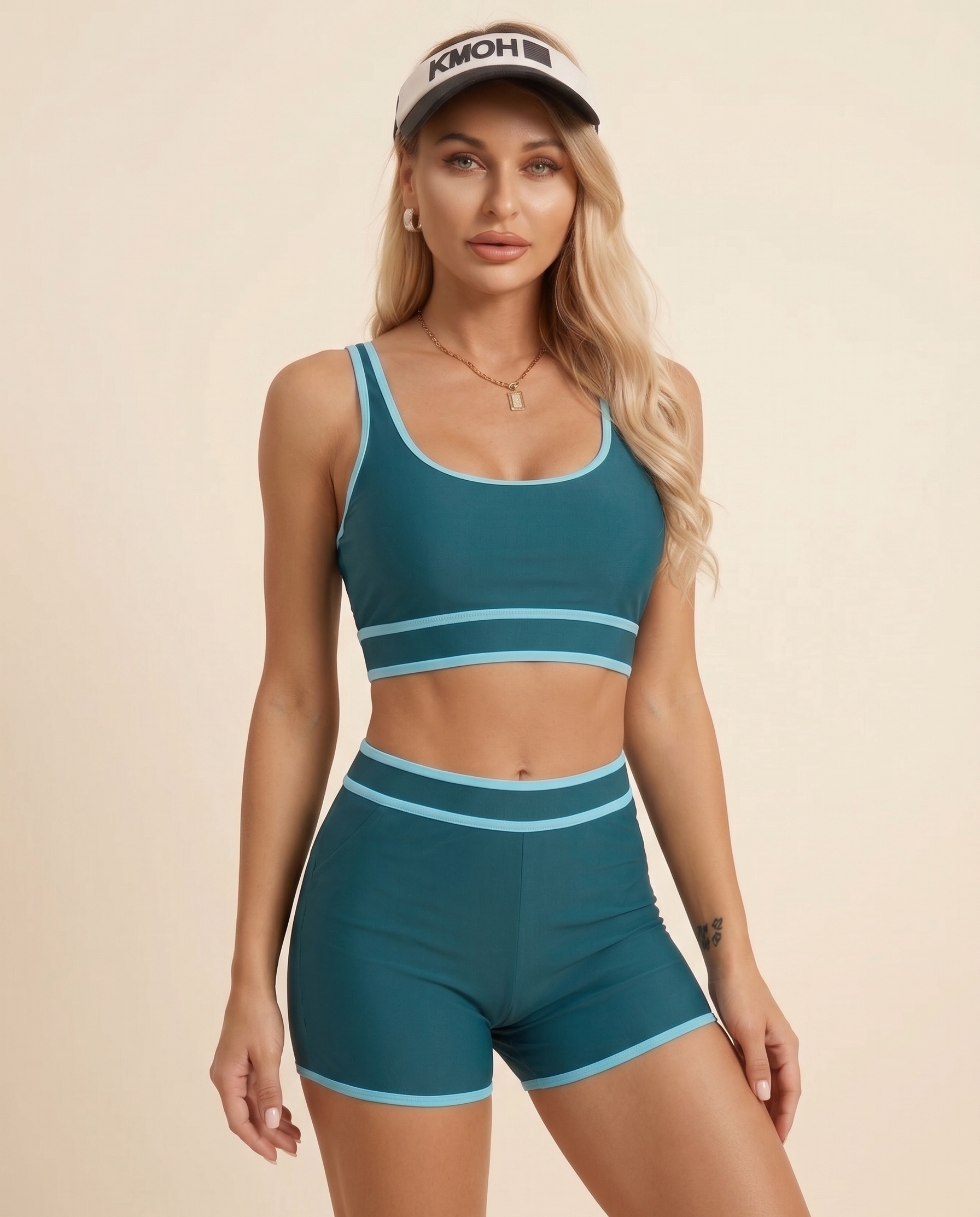 Feletin Luxe Contrast-Trim Scoop-Neck Two-Piece Swim Set with Removable Padding | 5 Colourways | Sizes S–2XL