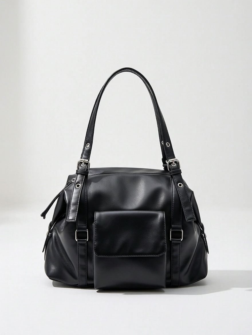 The Multi-Pocket Handbag — Structured PU Leather Large Handbag with Multiple Pockets 2