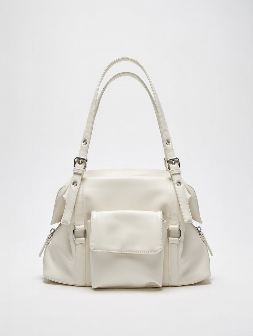The Multi-Pocket Handbag — Structured PU Leather Large Handbag with Multiple Pockets