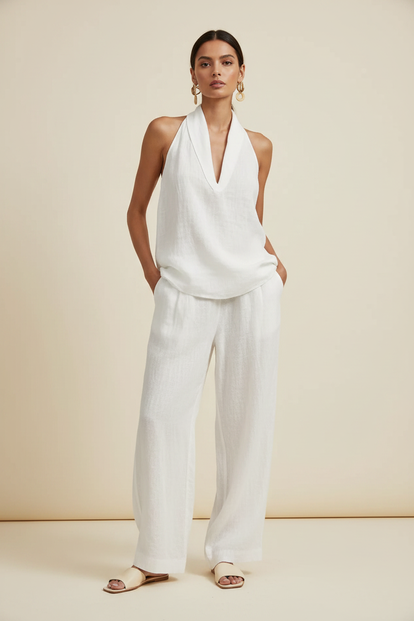Feletin Halter Neck Two-Piece Set — Fashion Photo