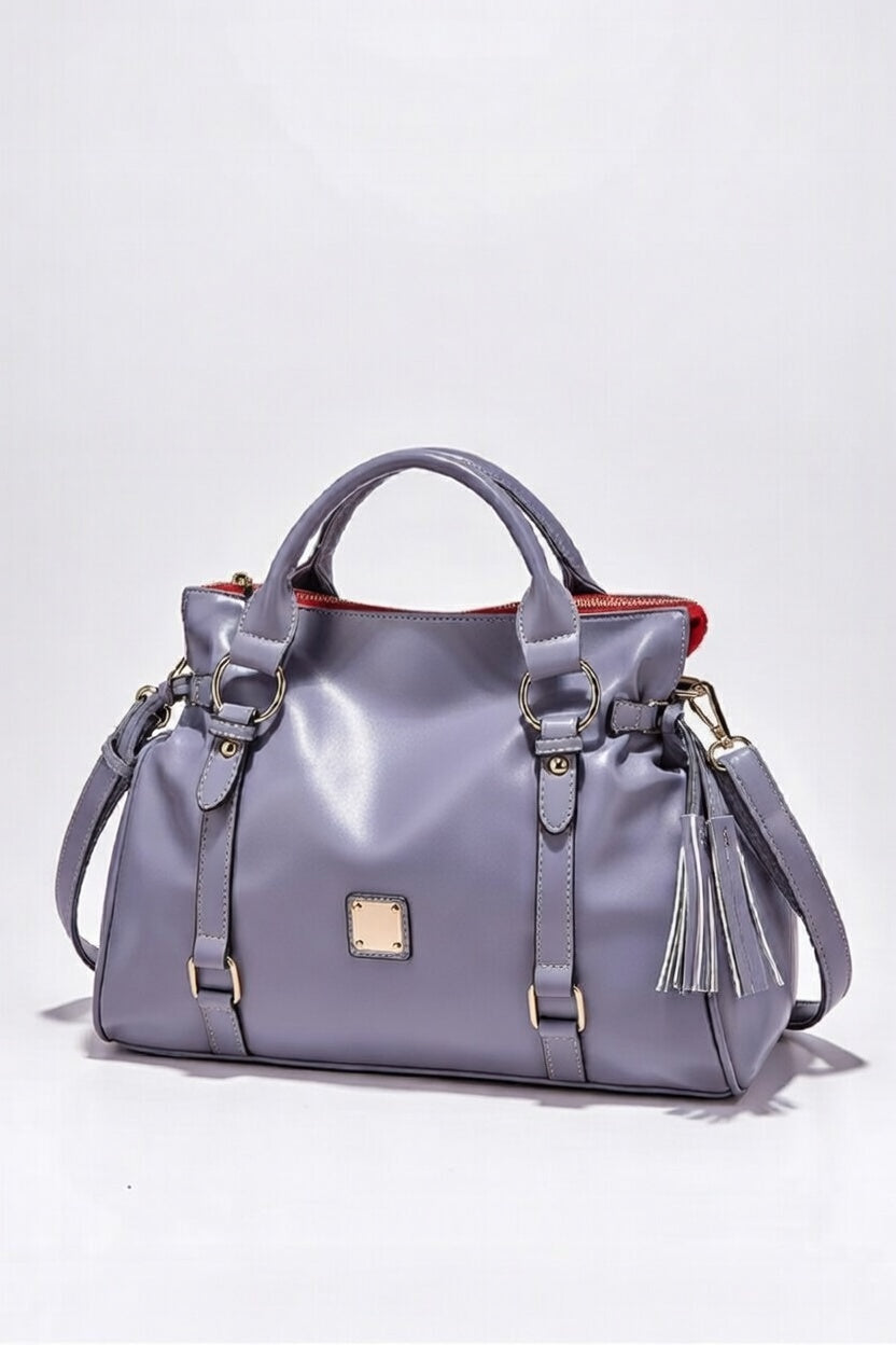 The Tassel Handbag — PU Leather Large Handbag with Tassel Detail 2